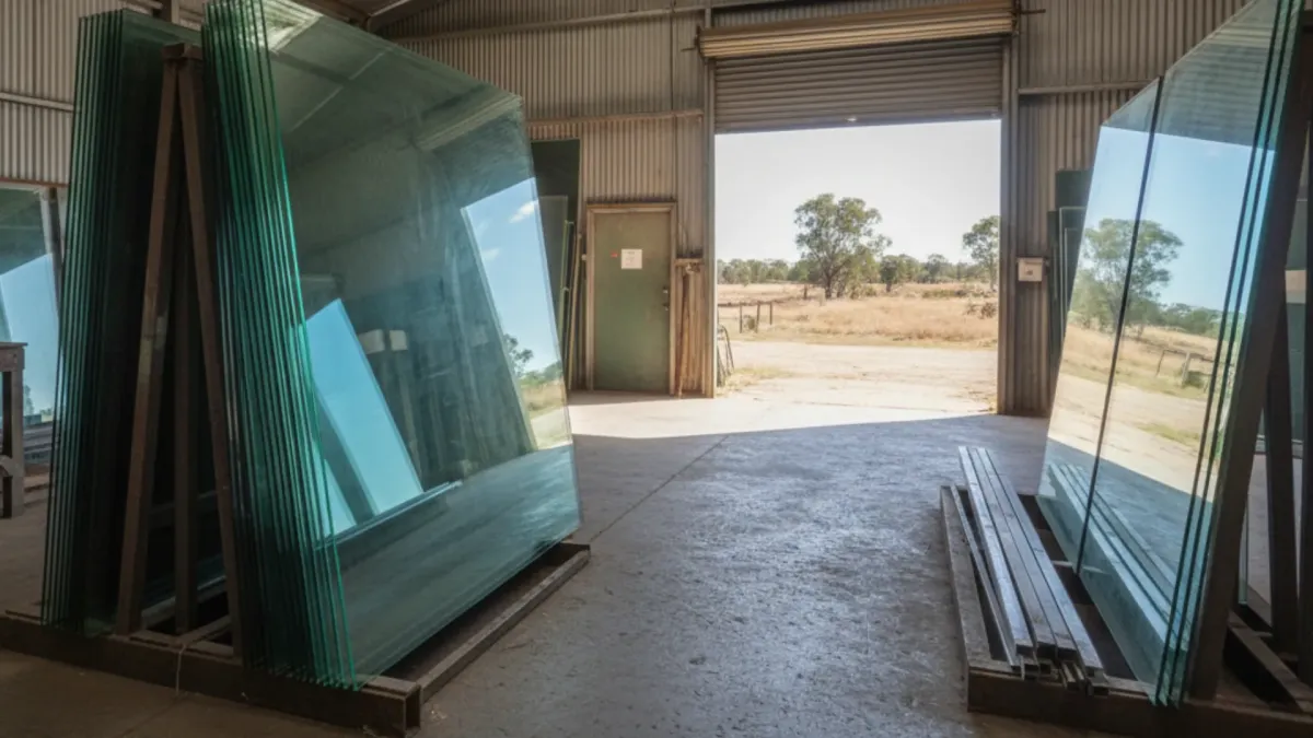 High-strength safety glass in Ascot including toughened and laminated options with pre-drilled holes for fittings